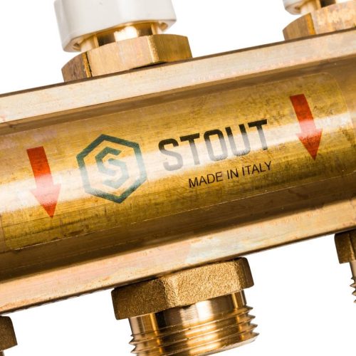 SMB 0468 000011 STOUT Распределительный коллектор из латуни без расходомеров 11 вых.