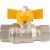 Кран шаровой полнопроходной ITAP BERLIN 072 - 3/4" (ВР/ВР, PN5, ручка-бабочка желтая, для газа)