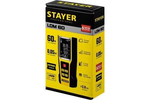 Фото Лазерный дальномер STAYER SDL-50 MAXControl 50 м Лазерный дальномер STAYER SDL-50 MAXControl 50 м