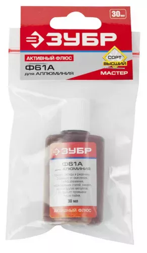 Фото ЗУБР 30 мл, активный, флюс (для al), ф 61или фтка, 55493-030 ЗУБР 30 мл, активный, флюс (для al), ф 61или фтка, 55493-030
