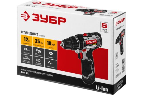 Фото Аккумуляторная дрель-шуруповерт ЗУБР ДШЛ-121 Аккумуляторная дрель-шуруповерт ЗУБР ДШЛ-121