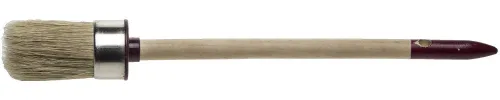 ЗУБР 30 мм, щетина натуральная светлая, деревянная ручка, кисть круглая УНИВЕРСАЛ - МАСТЕР 01501-30