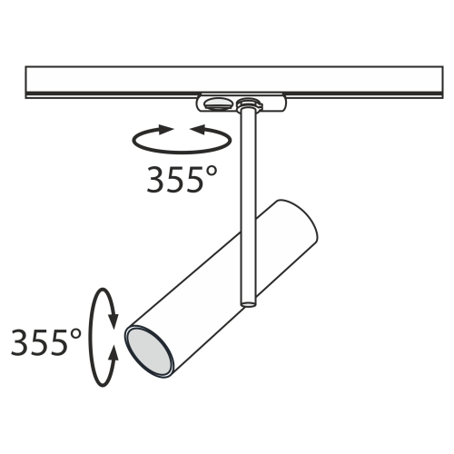 Трековый светильник Technical TR005-1-GU10-B