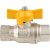 Кран шаровой полнопроходной ITAP BERLIN 072 - 3/4" (ВР/ВР, PN5, ручка-бабочка желтая, для газа)