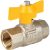 Кран шаровой полнопроходной ITAP LONDON 069 - 3/4" (НР/ВР, PN5, ручка-бабочка желтая, для газа)
