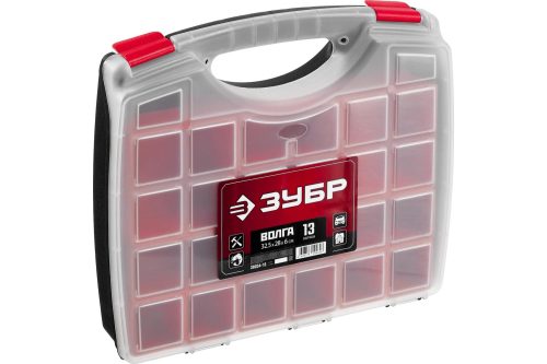 Фото ЗУБР 325 х 280 х 60, пластиковый, органайзер со съемными лотками ВОЛГА-13 38034-13 ЗУБР 325 х 280 х 60, пластиковый, органайзер со съемными лотками ВОЛГА-13 38034-13