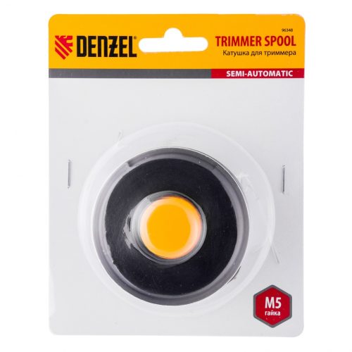 Фото Катушка триммерная полуавтоматическая, для Denzel TE-350 артикула 96619, в блистере, гайка M5 Denzel Катушка триммерная полуавтоматическая, для Denzel TE-350 артикула 96619, в блистере, гайка M5 Denzel