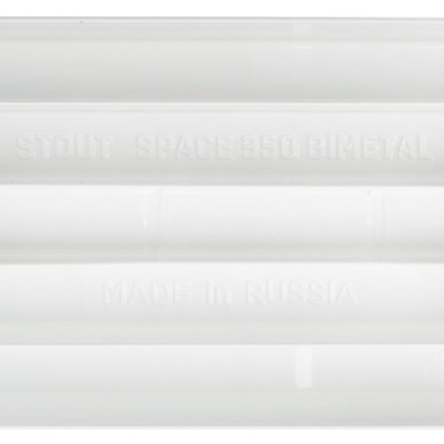 SRB-0310-035004 STOUT Space 350 4 секции радиатор биметаллический боковое подключение RAL9016