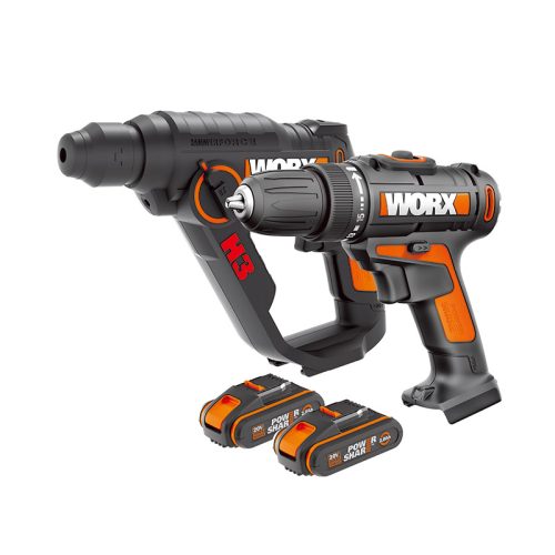 Фото Комбо-набор WX927: Дрель-шуруповерт аккумуляторная WORX WX101.9 + Перфоратор аккумуляторный WORX H3 WX390.1 Комбо-набор WX927: Дрель-шуруповерт аккумуляторная WORX WX101.9 + Перфоратор аккумуляторный WORX H3 WX390.1