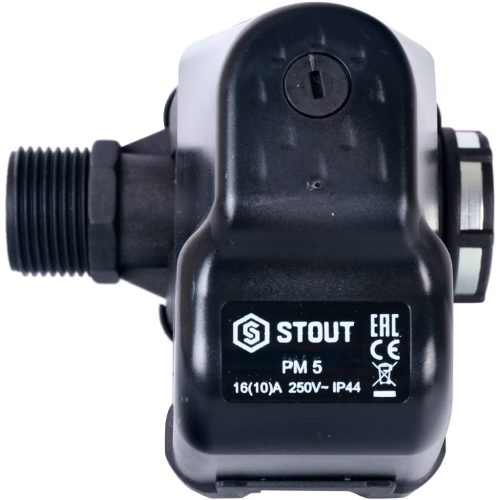 SCS-0001-000053 STOUT Реле давления для водоснабжения со встроенным манометром PM5-3W, 1-5 бар