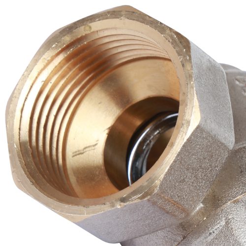 RBV-0006-0610225 ROMMER Шаровой кран угловой с американкой 1" ВН/НР, ручка бабочка