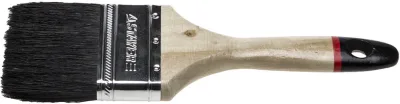 STAYER 75 мм, 3", щетина натуральная чёрная, деревянная ручка, кисть плоская UNIVERSAL-EURO 01022-075