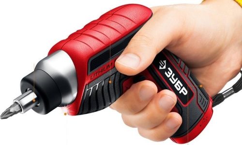 ЗУБР 3.6 В, в коробке с 10 битами, с угловой и эксцентриковой насадками, отвертка аккумуляторная ViX ЗО-Е-3.6 ЛиМ2