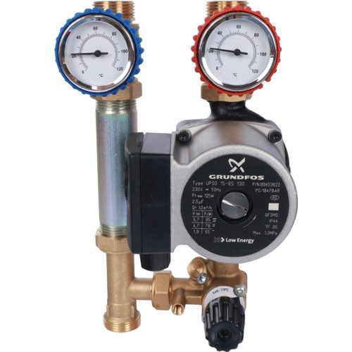 SDG-0007-002002 STOUT Насосная группа с 3-х ходовым приводным смесителем 3/4" с насосом Grundfos UPSO 15-65 130