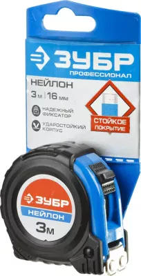 ЗУБР 3 м х 16 мм, рулетка НЕЙЛОН 34056-03-16_z01 Профессионал