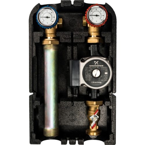 SDG-0001-002502 STOUT Насосная группа с прямым контуром 1" с насосом Grundfos UPSO 25-65 в теплоизоляции