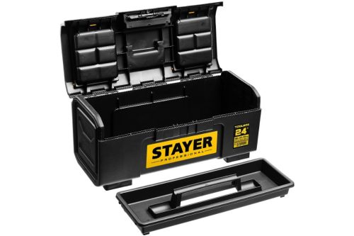 Фото STAYER 590 х 270 х 255, пластиковый, ящик для инструмента TOOLBOX-24 38167-24 Professional STAYER 590 х 270 х 255, пластиковый, ящик для инструмента TOOLBOX-24 38167-24 Professional