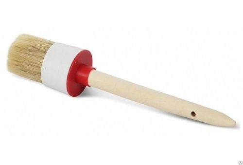 Фото STAYER 60 мм, щетина натуральная, деревянная ручка, кисть малярная круглая 0141-60 STAYER 60 мм, щетина натуральная, деревянная ручка, кисть малярная круглая 0141-60