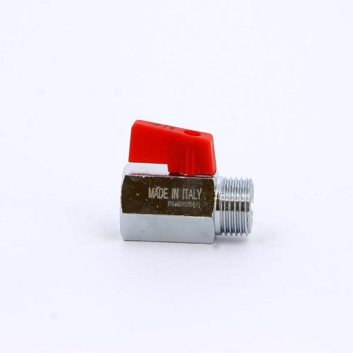 Кран шаровой ITAP MINI 126 - 3/8' (НР/ВР, PN15, Tmax 90°С, ручка-флажок красная)