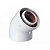 Отвод коаксиальный полипропиленовый 45° BAXI 80/125 мм, HT