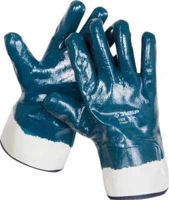 ЗУБР XL, с полным нитриловым покрытием, перчатки рабочие 11270-XL Профессионал