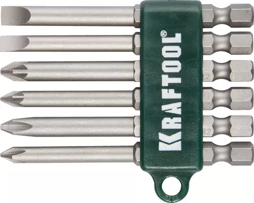 KRAFTOOL 6 шт., 1/4", набор бит 26061-H6