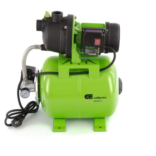 Фото Насосная станция НС650-П, 650 Вт, напор 37 м, 3200 л/ч, ресивер 19 л Сибртех Насосная станция НС650-П, 650 Вт, напор 37 м, 3200 л/ч, ресивер 19 л Сибртех