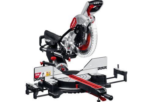 ЗУБР 1800 Вт, 305x30 мм, с протяжкой, лазер, удлинители стола, пила торцовочная ЗПТ-305-1800 ПЛ