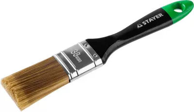 STAYER 38 мм, 1,5", щетина искусственная, деревянная ручка, кисть плоская KANEKARON-EURO 0106-038