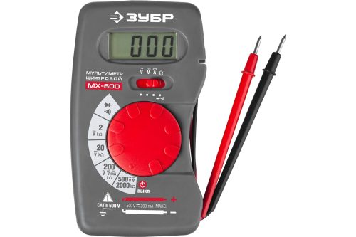 ЗУБР мультиметр цифровой МХ-600 59800