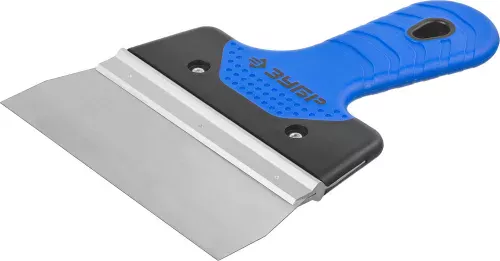 Фото ЗУБР 150 мм, нержавеющее полотно, двухкомпонентная рукоятка, шпатель фасадный 10049-15_z03 Профессионал ЗУБР 150 мм, нержавеющее полотно, двухкомпонентная рукоятка, шпатель фасадный 10049-15_z03 Профессионал