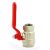 Кран шаровой полнопроходной ITAP IDEAL 090 - 1'1/2 (ВР/ВР, PN30, Tmax 150°С, ручка-рычаг красная)