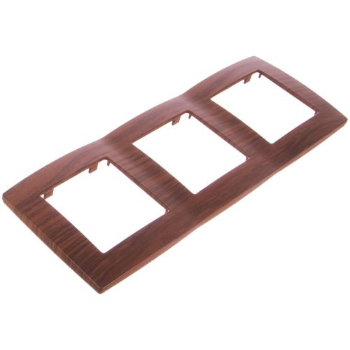 Фото Рамка ЭРА 12500308 на 3 поста, 2, вишня Б0014768 Рамка ЭРА 12500308 на 3 поста, 2, вишня Б0014768