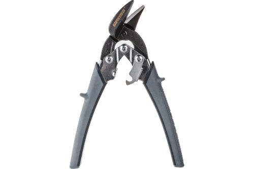 Ножницы по металлу "Piranha", 185 мм, прямой и левый рез, сталь СrM, двухкомпонентные рукоятки Gross