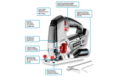 Фото Аккумуляторный лобзик GRAPHITE Energy+ 58g011 Аккумуляторный лобзик GRAPHITE Energy+ 58g011