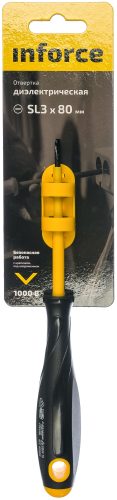 Inforce Отвертка диэлектрическая SL3х80мм 06-09-77