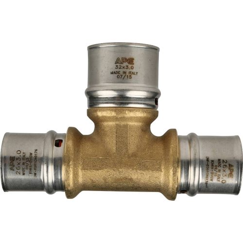 SFP-0005-263226 STOUT Тройник переходной 26х32х26 для металлопластиковых труб прессовой