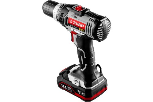Аккумуляторная дрель-шуруповерт ЗУБР ДШЛ-141 К Li-Ion 1.3 А·ч 14.4 В х1 кейс