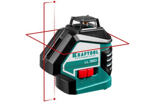 KRAFTOOL 20-70 м, 360 градусов, (детектор), сверхъяркий, IP54, точн. 0,2 мм/м, держатель, детектор, нивелир лазерный LL360-4 34645-4