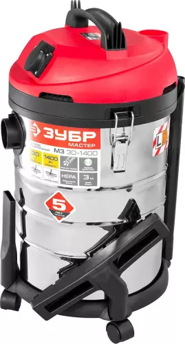 ЗУБР 1400 Вт, пылесос строительный ПУ-30-1400 М3