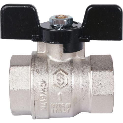 SVB-0012-000025 STOUT Кран шаровой стандартнопроходной, ВР/ВР, ручка бабочка 1"