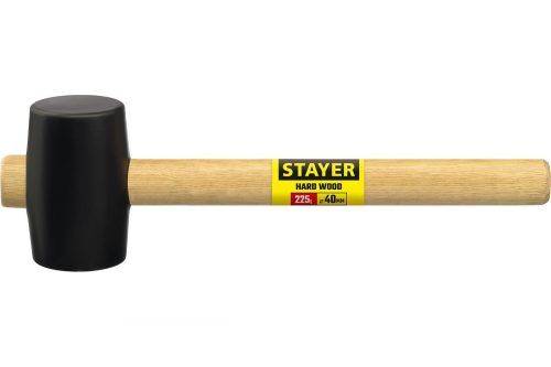 STAYER 225 г, киянка резиновая черная с деревянной ручкой 20505-40