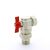 Кран шаровой полнопроходной угловой ITAP IDEAL 298 - 1/2" (ВР/НР, PN50, ручка-бабочка красная)