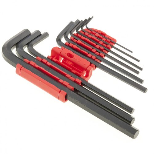Набор ключей имбусовых HEX, 1.5-10 мм, CrV, 9 шт, удлиненные Matrix