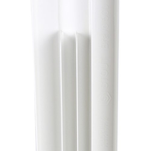 SRA-0120-050006 STOUT Bravo 500 6 секции радиатор алюминиевый нижнее правое подключение (белый RAL 9010)