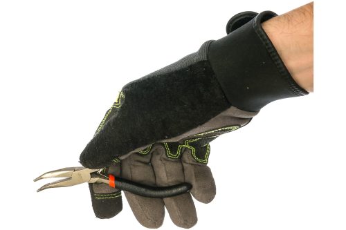 Длинногубцы изогнутые Mini, 130 мм, никелированные, авторазжим Sparta