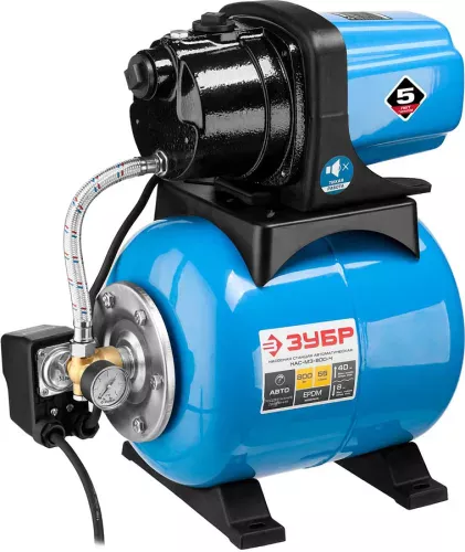 Фото ЗУБР 800 Вт, 55 л/мин, станция насосная М3 НАС-М3-800-Ч ЗУБР 800 Вт, 55 л/мин, станция насосная М3 НАС-М3-800-Ч
