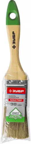ЗУБР 38 мм, 1,5'', щетина смешанная, кисть малярная плоская 4-01009-038