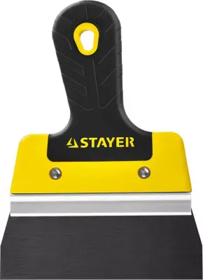 STAYER фасадный, 150 мм, анодированный, двухкомпонентная рукоятка, шпатель фасадный 10045-15