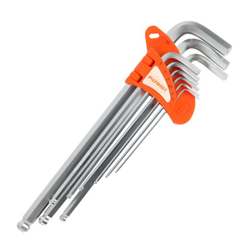 Фото Набор ключей PATRIOT SKH-9EL, шестигранные с шаром, экстра длинные, 1,5-10мм, CRV, 9 шт Набор ключей PATRIOT SKH-9EL, шестигранные с шаром, экстра длинные, 1,5-10мм, CRV, 9 шт